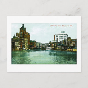 Milwaukee River, Milwaukee, Wisconsin Postkarte