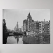 Milwaukee River und Dowtown Poster (Vorne)