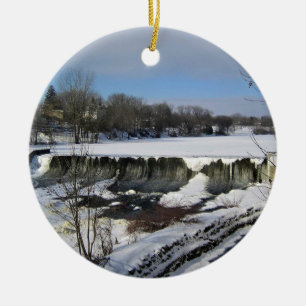Milwaukee River, West Bend, Wisconsin Keramik Ornament