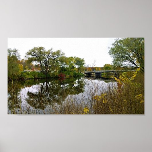 Milwaukee River, West Bend, Wisconsin Poster (Vorne)