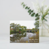 Milwaukee River, West Bend, Wisconsin Postkarte (Stehend Vorderseite)