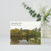 Milwaukee River, West Bend, Wisconsin Postkarte (Stehend Vorderseite)