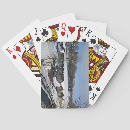 Milwaukee River, West Bend, Wisconsin Spielkarten (Rückseite)