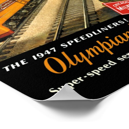 Milwaukee Road, Bahnreisebuch. Poster (Ecke)