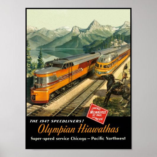 Milwaukee Road, Bahnreisebuch. Poster (Vorne)