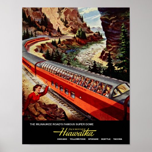 Milwaukee Road, Bahnreisebuch. Poster (Vorne)