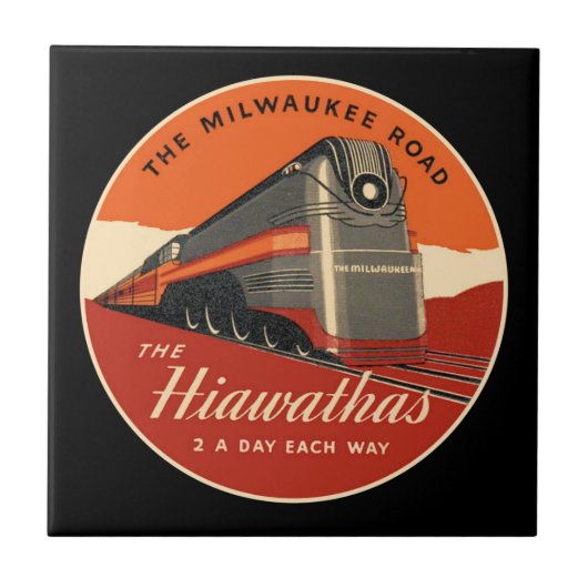 Milwaukee Road Hiawatha Train Fliese (Vorderseite)
