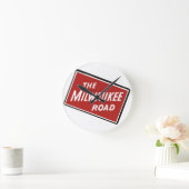 Milwaukee Road Railway Sign 2 Runde Wanduhr (Zuhause)
