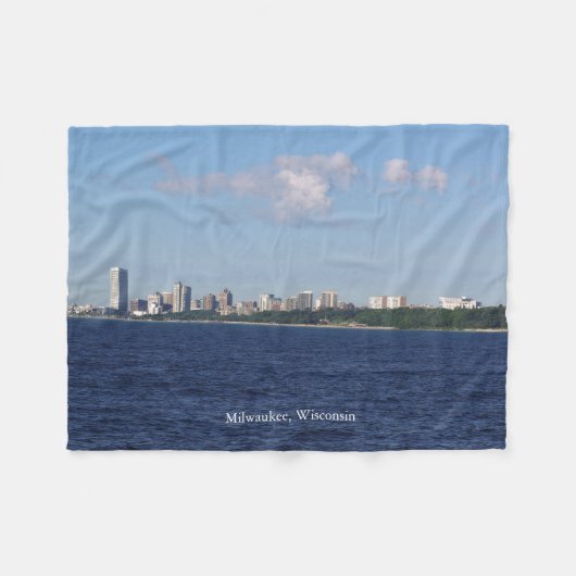 Milwaukee Skyline Fleecedecke (Vorderseite (Horizontal))