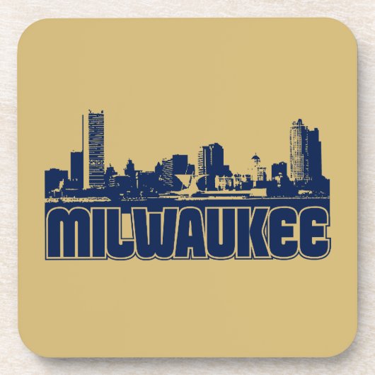 Milwaukee-Skyline Getränkeuntersetzer (Vorderseite)