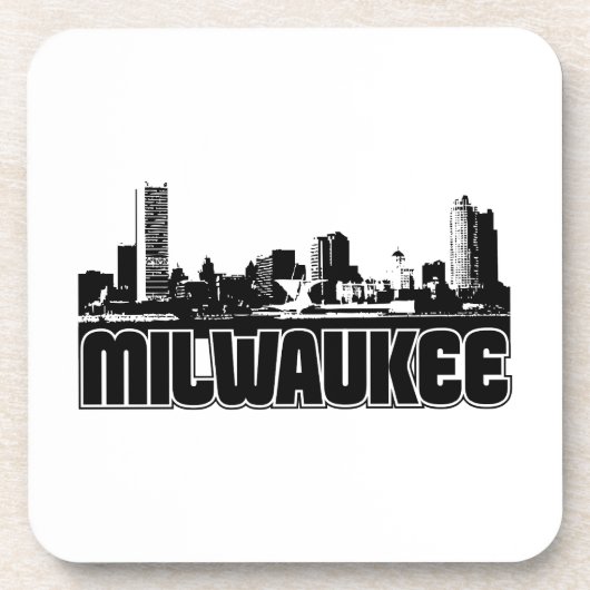 Milwaukee-Skyline Getränkeuntersetzer (Vorderseite)