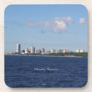 Milwaukee Skyline harte Kunststoff-Untersetzer Getränkeuntersetzer