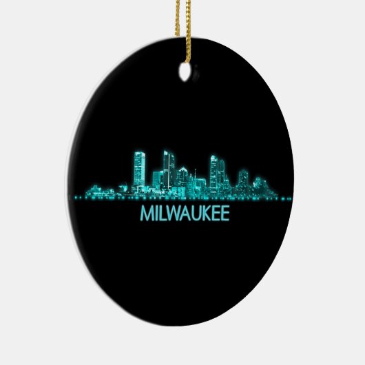 Milwaukee Skyline Keramik Ornament (Rechts)