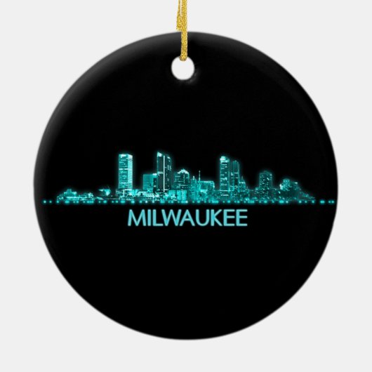 Milwaukee Skyline Keramik Ornament (Hinten)