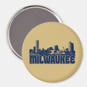 Milwaukee Skyline Magnet (Vorderseite/Rückseite)