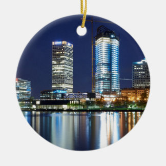 Milwaukee-Skyline nachts Keramik Ornament