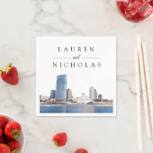 Milwaukee Skyline Personalisiert Wedding Napkins Serviette (Beispiel)