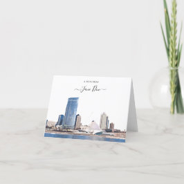 Milwaukee Skyline Personalisierte Note Card Dankeskarte
