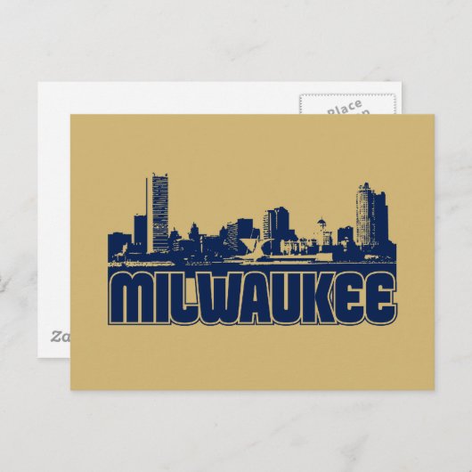 Milwaukee Skyline Postkarte (Vorne/Hinten)