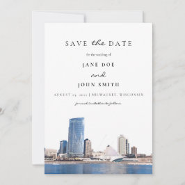 Milwaukee Skyline Save the Date Karte