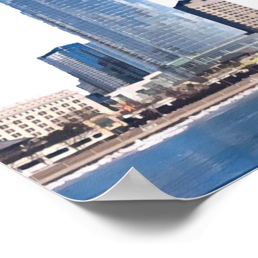 MIlwaukee Skyline Wedding Welcome Sign Poster (Ecke)