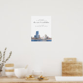 MIlwaukee Skyline Wedding Welcome Sign Poster (Küche)