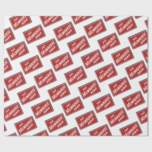 Milwaukee-Straßen-Bahnzeichen 2 Geschenkpapier (Flach)