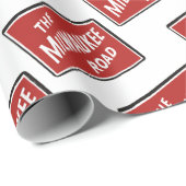 Milwaukee-Straßen-Bahnzeichen 2 Geschenkpapier (Rolleneckpunkt)