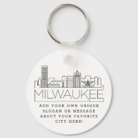 Milwaukee Stylized Skyline | Benutzerdefinierter S