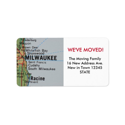 Milwaukee We ve Moved Label Adressaufkleber (Vorne)