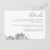 Milwaukee Wedding Hotel Zimmerblockdetails Begleitkarte (Vorderseite)