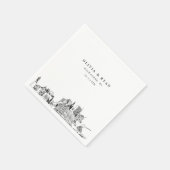 Milwaukee Wedding Minimalistisch Paper Serviette (Ecke)