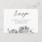 Milwaukee Wedding Minimalistisch Sketch UAWG Begleitkarte (Vorderseite)