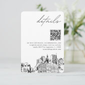 Milwaukee Wedding Modern Details QR Code Begleitkarte (Stehend Vorderseite)