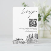 Milwaukee Wedding Modern UAWG QR Code Begleitkarte (Stehend Vorderseite)