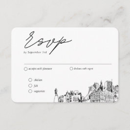 Milwaukee Wedding Traditionelle UAWG Meal Optionen Begleitkarte