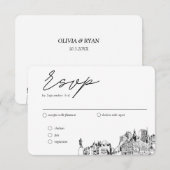 Milwaukee Wedding Traditionelle UAWG Meal Optionen Begleitkarte (Vorne/Hinten)