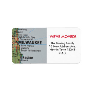 Milwaukee We've Moved label Adressaufkleber