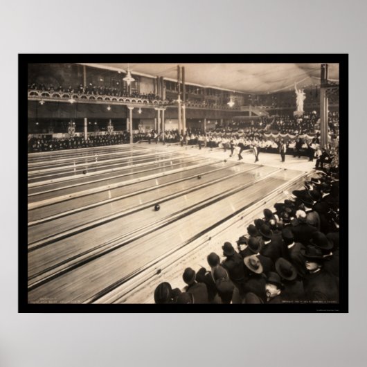 Milwaukee,WI Bowling I Foto 1905 Poster (Vorne)