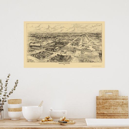 Milwaukee, WI Panorama Karte - 1906 Poster (Küche)