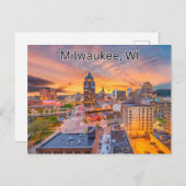 Milwaukee WI Postcard Travel Postkarte (Vorne/Hinten)