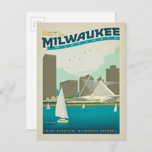Milwaukee WI Postkarte (Vorne/Hinten)