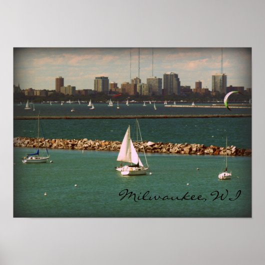 Milwaukee, WI Skyline Poster (Vorne)