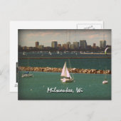 Milwaukee, WI Skyline Postkarte (Vorne/Hinten)