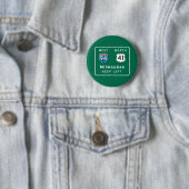 Milwaukee, WI-Verkehrsschild Button (Beispiel)