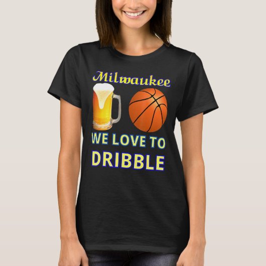 Milwaukee wir Liebe zu Dribble T-Shirt (Vorderseite)