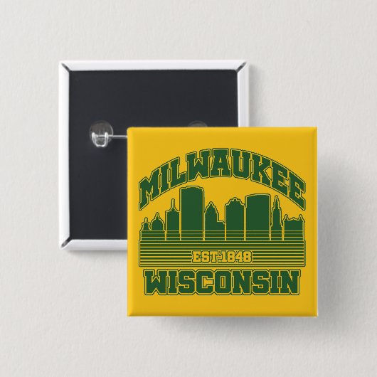 Milwaukee, Wisconsin Button (Vorne & Hinten)