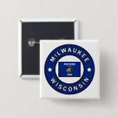Milwaukee Wisconsin Button (Vorne & Hinten)