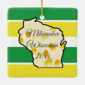Milwaukee Wisconsin Chef Christmas Keepake Keramikornament (Rückseite)