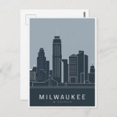 Milwaukee Wisconsin, City Postkarte (Vorne/Hinten)